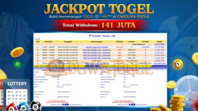 bukti jackpot dewatogel #1 bukti jp dewatogel #1