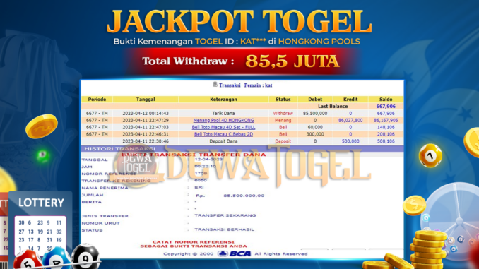 bukti jp dewatogel #164 bukti jp dewatogel #164