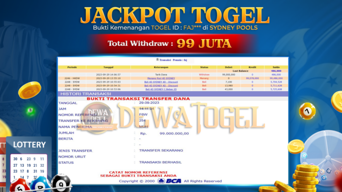 bukti jp dewatogel #859 bukti jp dewatogel #859